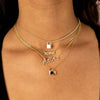  Chain x Tennis Lock Necklace - Adina Eden's Jewels