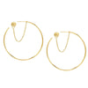 14K Gold Chain Hoop Earring 14K - Adina Eden's Jewels