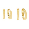 Combo Solid Huggie Earring Combo Set 14K - Adina Eden's Jewels