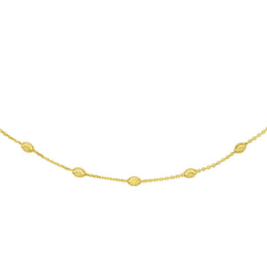 14K Gold Moon-Cut Chain Choker 14K - Adina Eden's Jewels