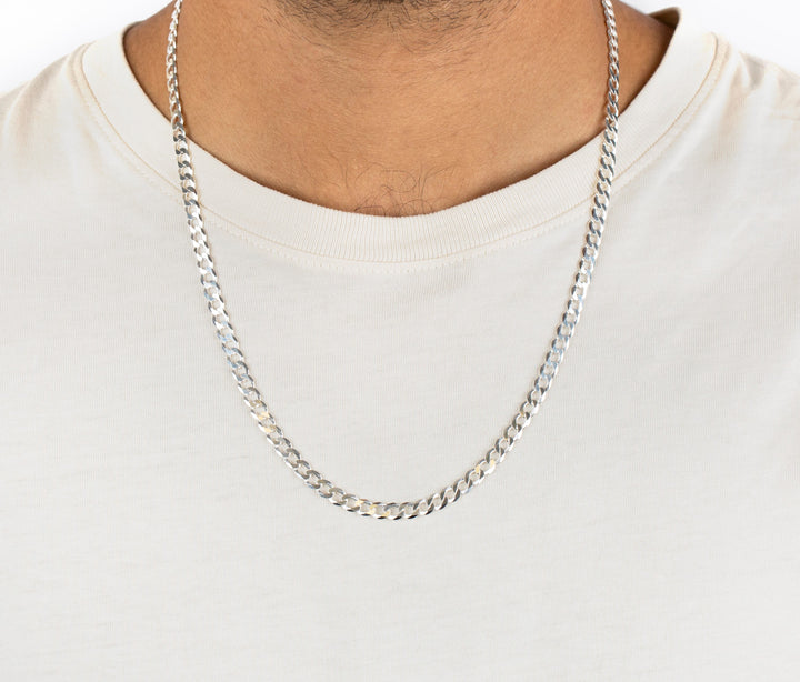  Men's Flat Cuban Chain Necklace - Adina Eden's Jewels