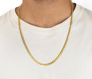  Men's Flat Cuban Chain Necklace - Adina Eden's Jewels