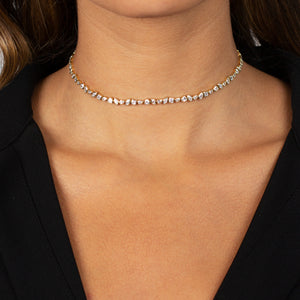  Multishape Bezel Tennis Choker - Adina Eden's Jewels