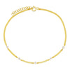 Gold Chain Stone Anklet - Adina Eden's Jewels