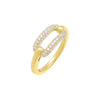 Gold / 6 Pavé Link Ring - Adina Eden's Jewels