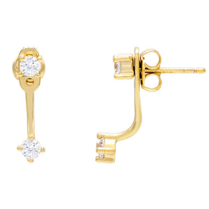 Gold Stone Ear Jacket - Adina Eden's Jewels