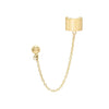 14K Gold / Single Chain Stud Ear Cuff 14K - Adina Eden's Jewels