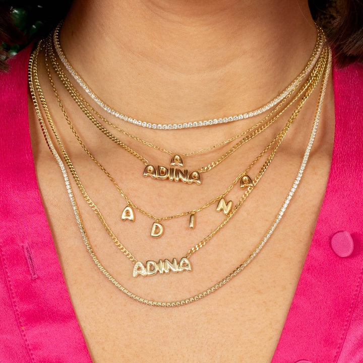 by Adina Eden Gold Plated 15 Classic Thin Tennis Necklace