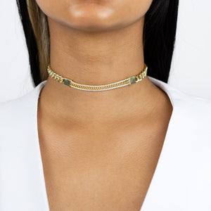  Tennis X Cuban Chain Choker - Adina Eden's Jewels