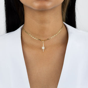  Pavé Starburst Twisted Paperclip Choker - Adina Eden's Jewels