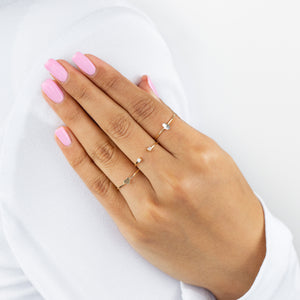  Mini Hamsa Ring 14K - Adina Eden's Jewels