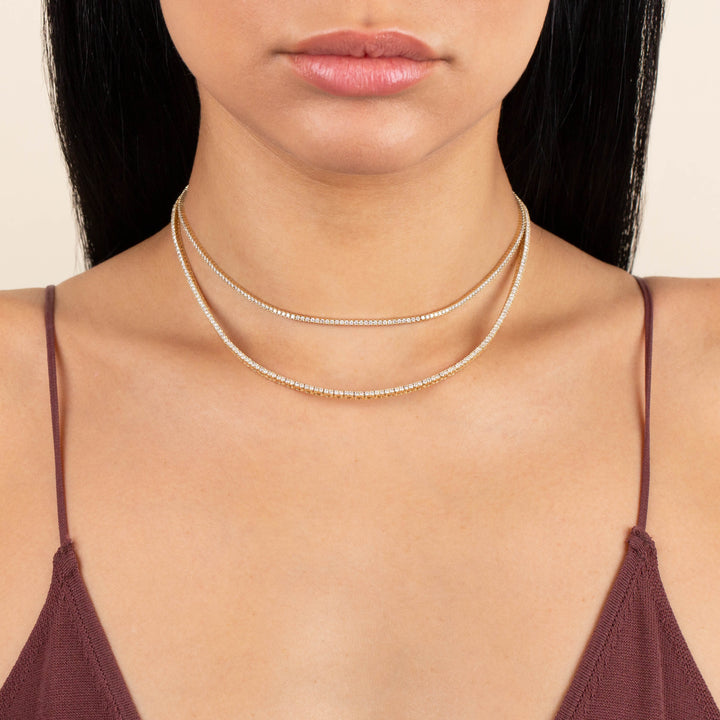  Diamond Tennis Choker 14K - Adina Eden's Jewels