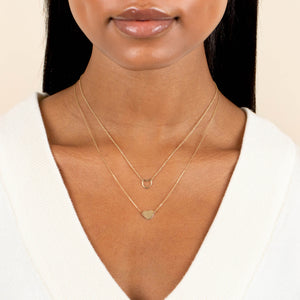  Open Heart Necklace 14K - Adina Eden's Jewels