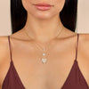  Pavé Tiny Diamond Heart Necklace 14K - Adina Eden's Jewels