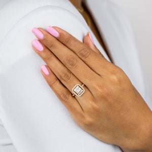  CZ Illusion Baguette Ring 14K - Adina Eden's Jewels