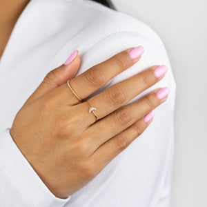  Thin Rope Ring 14K - Adina Eden's Jewels