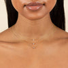  Diamond Tiny Rectangle Necklace 14K - Adina Eden's Jewels