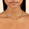  Diamond Teardrop X Miami Cuban Link Choker 14K - Adina Eden's Jewels