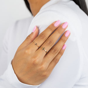  Solid Cross Ring 14K - Adina Eden's Jewels