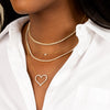  Three Prong Diamond Necklace 14K - Adina Eden's Jewels