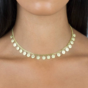  Multi Coin Dangling Choker - Adina Eden's Jewels