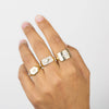  Chunky Pavé Starburst Adjustable Ring - Adina Eden's Jewels