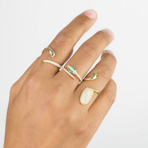  Pavé Snake Ring - Adina Eden's Jewels