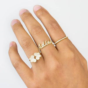  Pavé Double Butterfly Ring - Adina Eden's Jewels