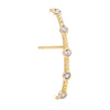 14K Gold Bezel Hook Stud Earring 14K - Adina Eden's Jewels