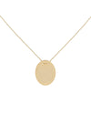 14K Gold Oval Disc Necklace 14K - Adina Eden's Jewels