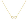 Gold Pavé Infinity Necklace - Adina Eden's Jewels