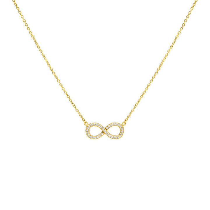 Gold Pavé Infinity Necklace - Adina Eden's Jewels