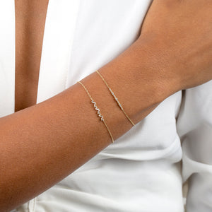  Diamond Bar Bracelet 14K - Adina Eden's Jewels