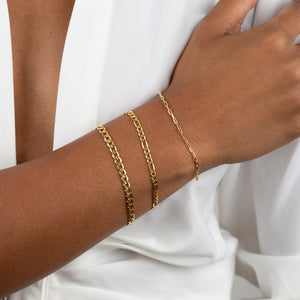  Figaro Bracelet 14K - Adina Eden's Jewels