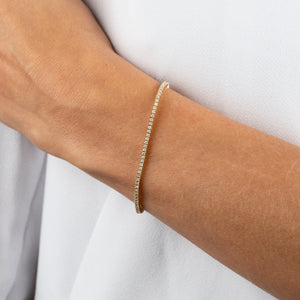  Diamond Thin Tennis Bracelet 14K - Adina Eden's Jewels