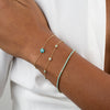  Diamond X Turquoise Bracelet 14K - Adina Eden's Jewels