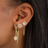  CZ Rose Flower Stud Earring - Adina Eden's Jewels