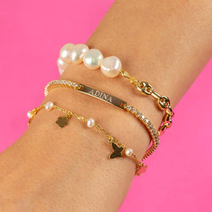  Charm x Pearl Bracelet - Adina Eden's Jewels