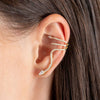  Pavé Teardrop Wrap Ear Cuff X Stud Earring - Adina Eden's Jewels