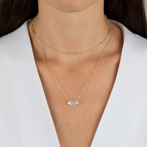  CZ Marquise Necklace - Adina Eden's Jewels