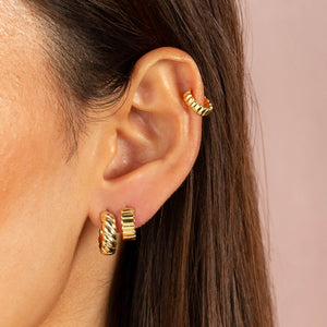  Solid Ribbed Ear Cuff - Adina Eden's Jewels