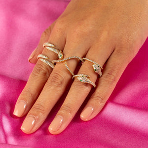  Pavé Snake Swirl Ring - Adina Eden's Jewels