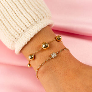  Sphere Chain Bracelet 14K - Adina Eden's Jewels