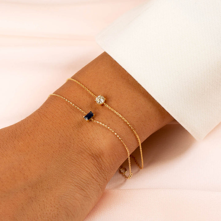  Diamond Solitaire Bracelet 14K - Adina Eden's Jewels