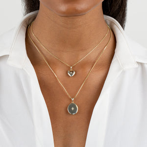  CZ Starburst Locket Box Chain Necklace - Adina Eden's Jewels