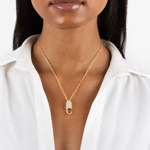  Pavé Clasp Singapore Chain Necklace - Adina Eden's Jewels