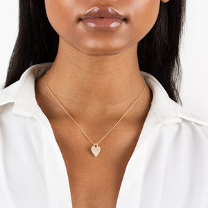  Pavé Heart Charm Necklace - Adina Eden's Jewels