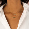  Pavé Hebrew Mom Nameplate Necklace - Adina Eden's Jewels