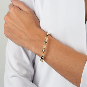  Pavé X Solid Butterfly Bangle - Adina Eden's Jewels