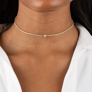  CZ Oval Tennis Choker - Adina Eden's Jewels